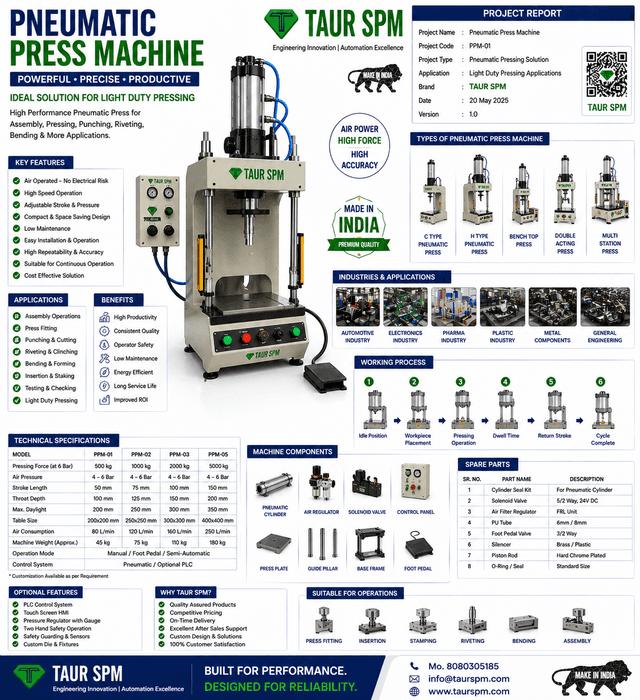 PPM-01  Pneumatic Press Machine