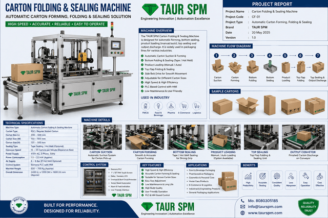 CF-01  Carton Folding & Sealing Machine