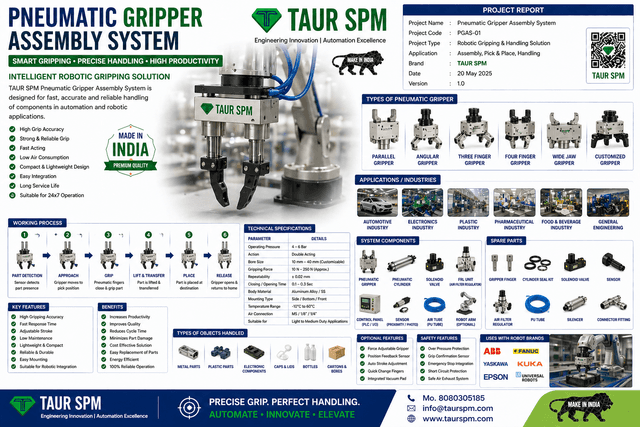 PGAS-01   Pneumatic Gripper Assembly System Price: On Request