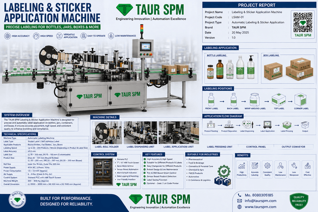 LSAM-01  Labeling & Sticker Application Machine