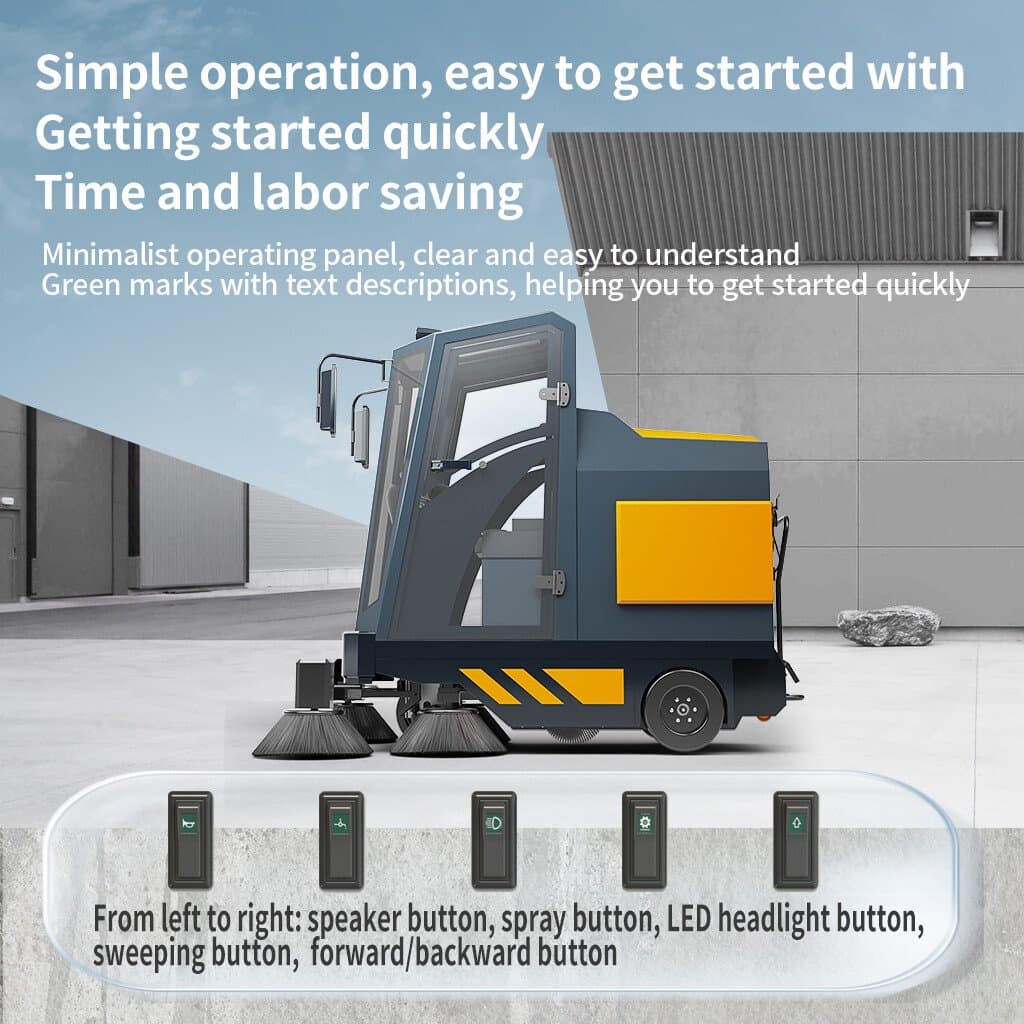 T-U190CAR Ride-on Floor Sweeper Main Feature