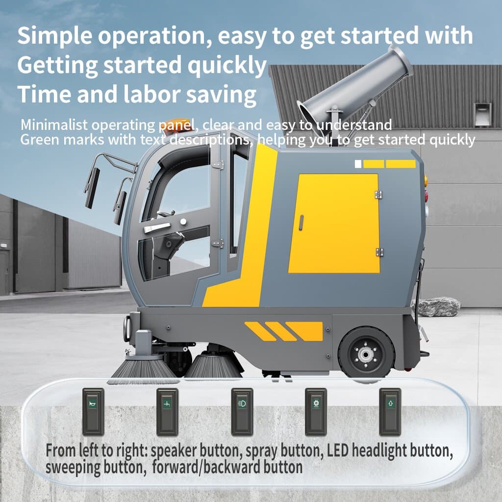 T-U200CAR  Truck Ride-on Floor Sweeper Machine Main Feature