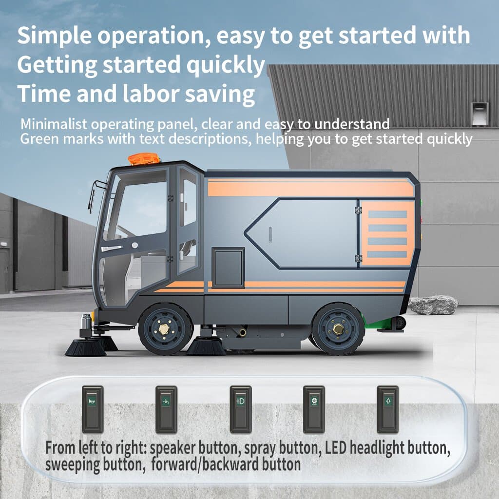T-U220CAR  Truck Ride-on Floor Sweeper Main Feature