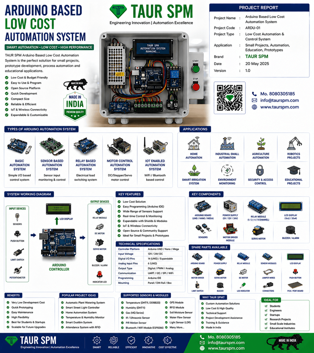 ARDU-01  Arduino Based Low Cost Automation System