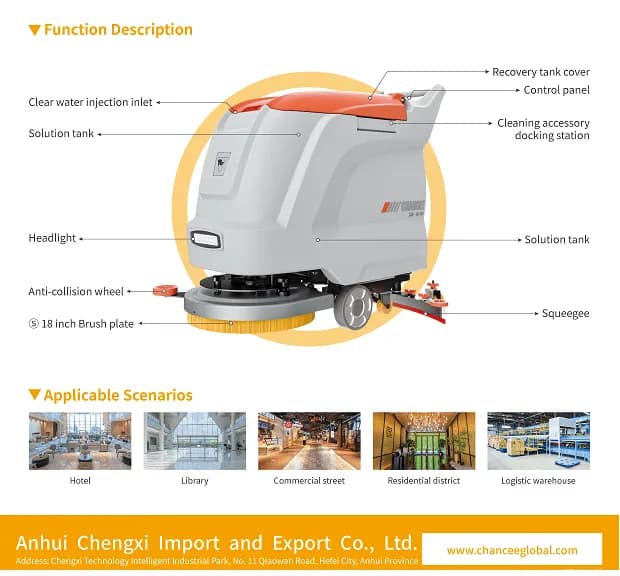 Hand-Push Floor Scrubber Hero Image