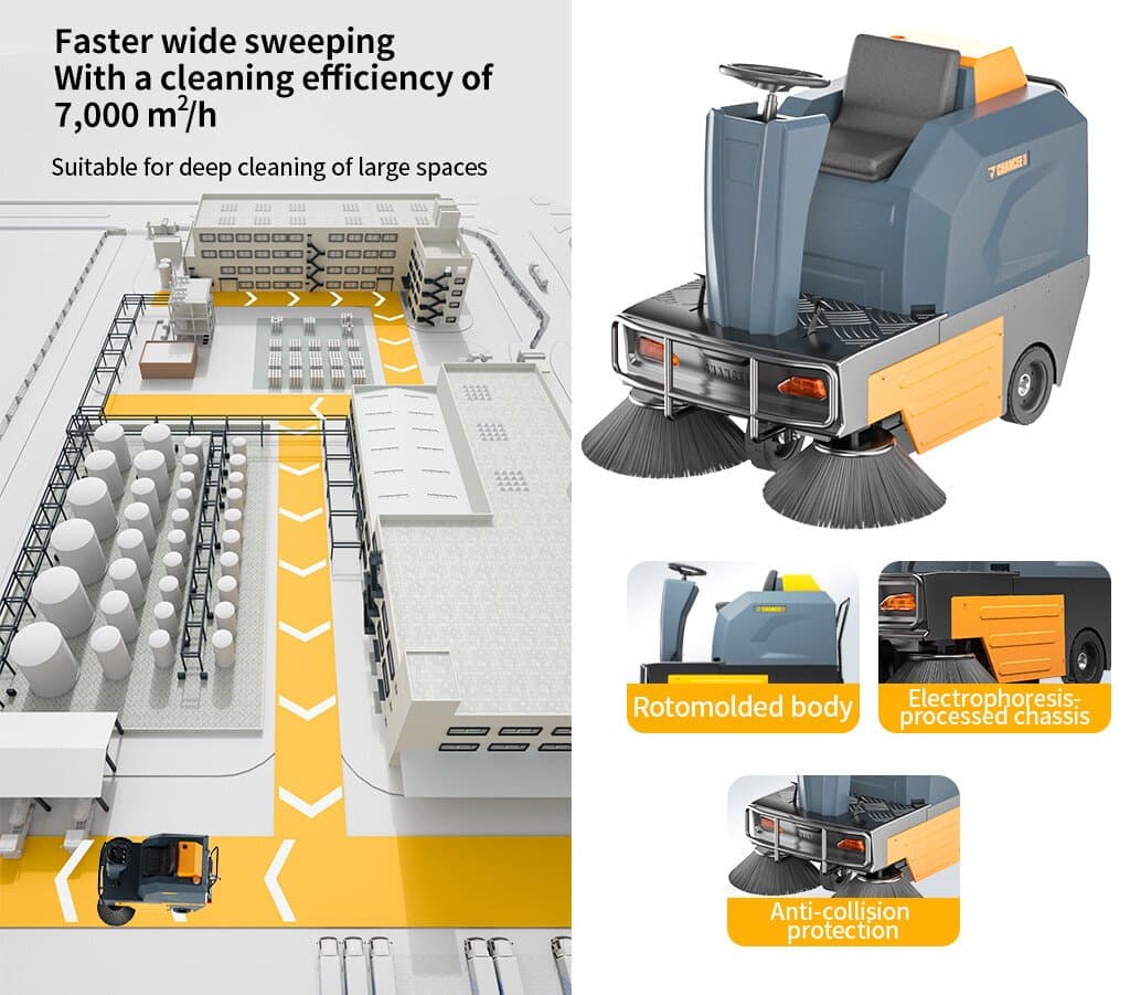 T-U125  Ride-On Floor Sweeper Hero Image