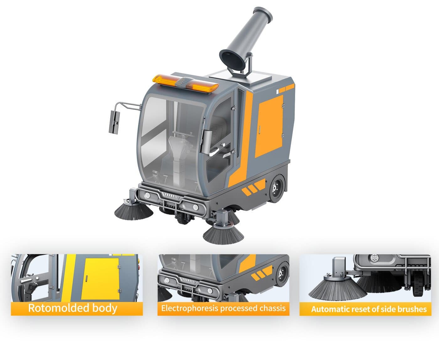 T-U200CAR  Truck Ride-on Floor Sweeper Machine Scenarios Image