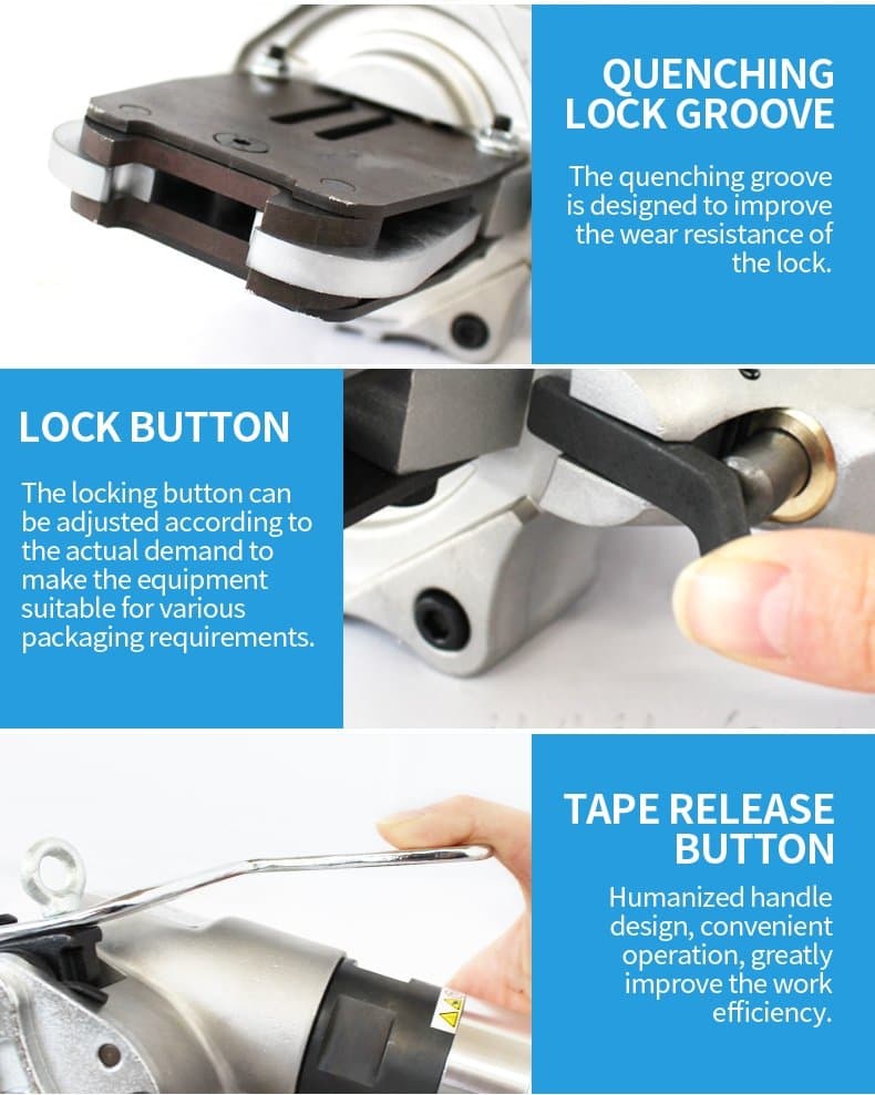 T-TS+ FTS Pneumatic Steel Strap Tensioner & Sealer Tool Set Scenarios Image