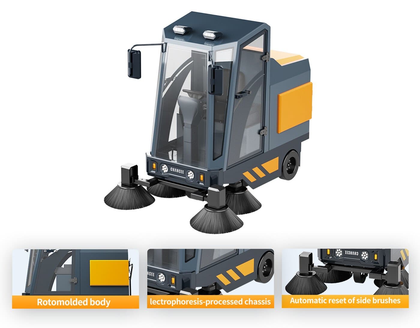 T-U190CAR Ride-on Floor Sweeper Scenarios Image