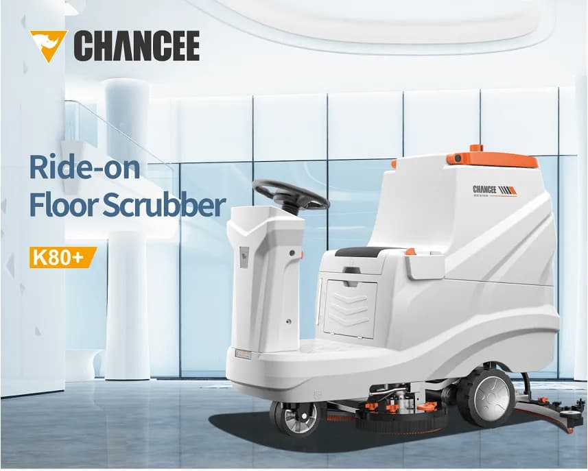 T-K80+  Ride-On Floor Scrubber Machine Scenarios Image