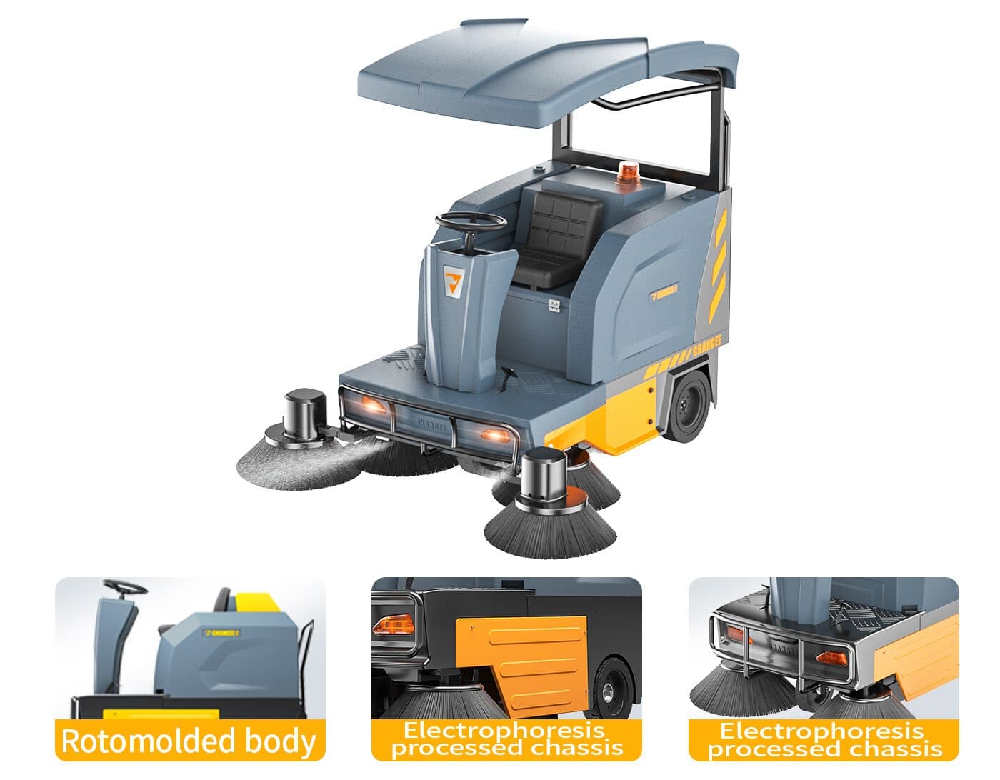 T-U190P Ride-On Floor Sweeper Scenarios Image