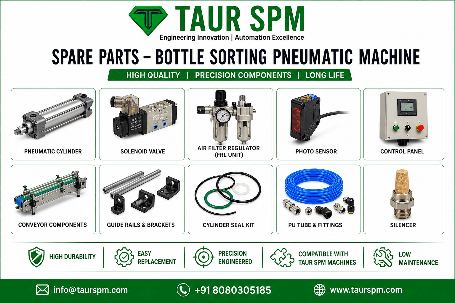 BSPM-01 Bottle Sorting Pneumatic Machine Scenarios Image