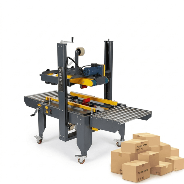 Automatic Carton Sealing Machine with Side Conveyor