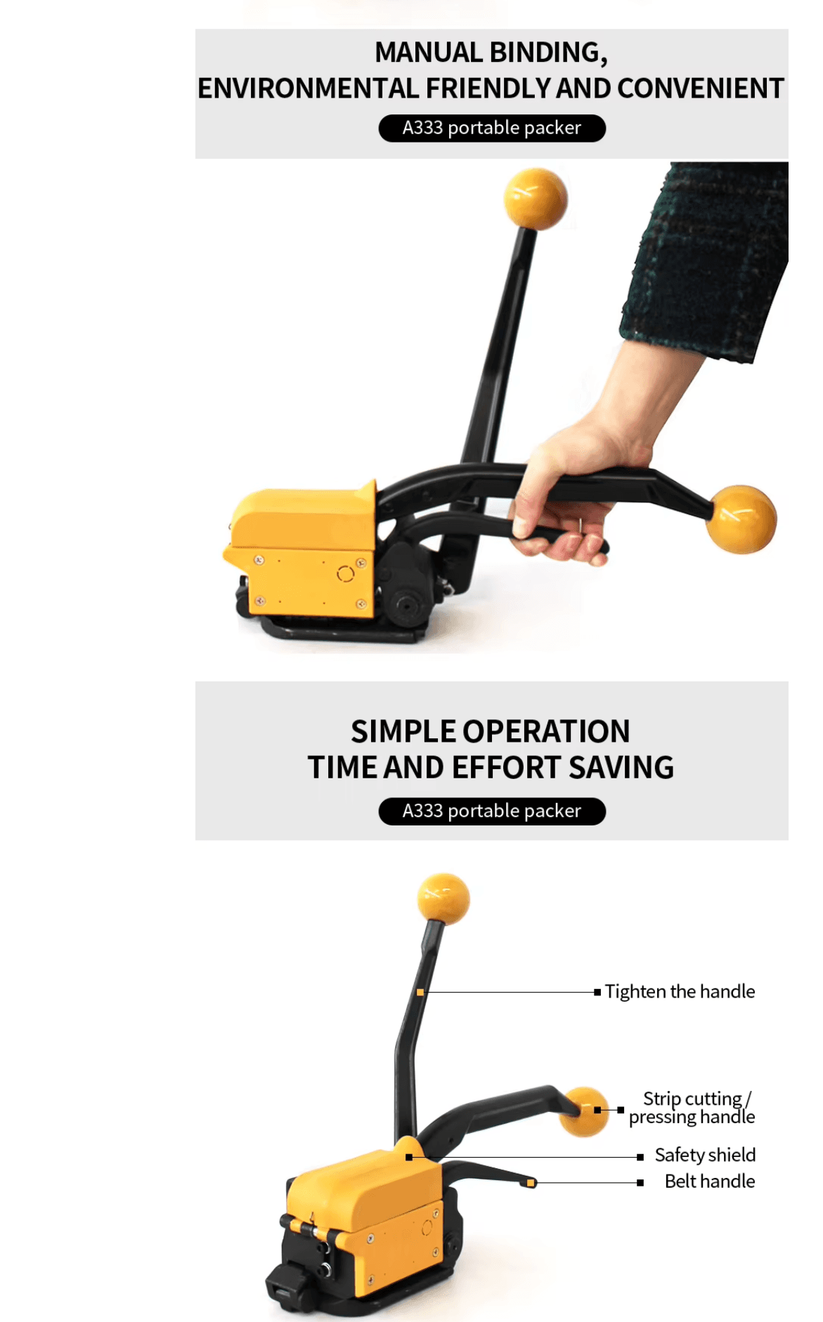 T-SH-S/SCManual Buckle-free Steel Strapping Machine Hero Image